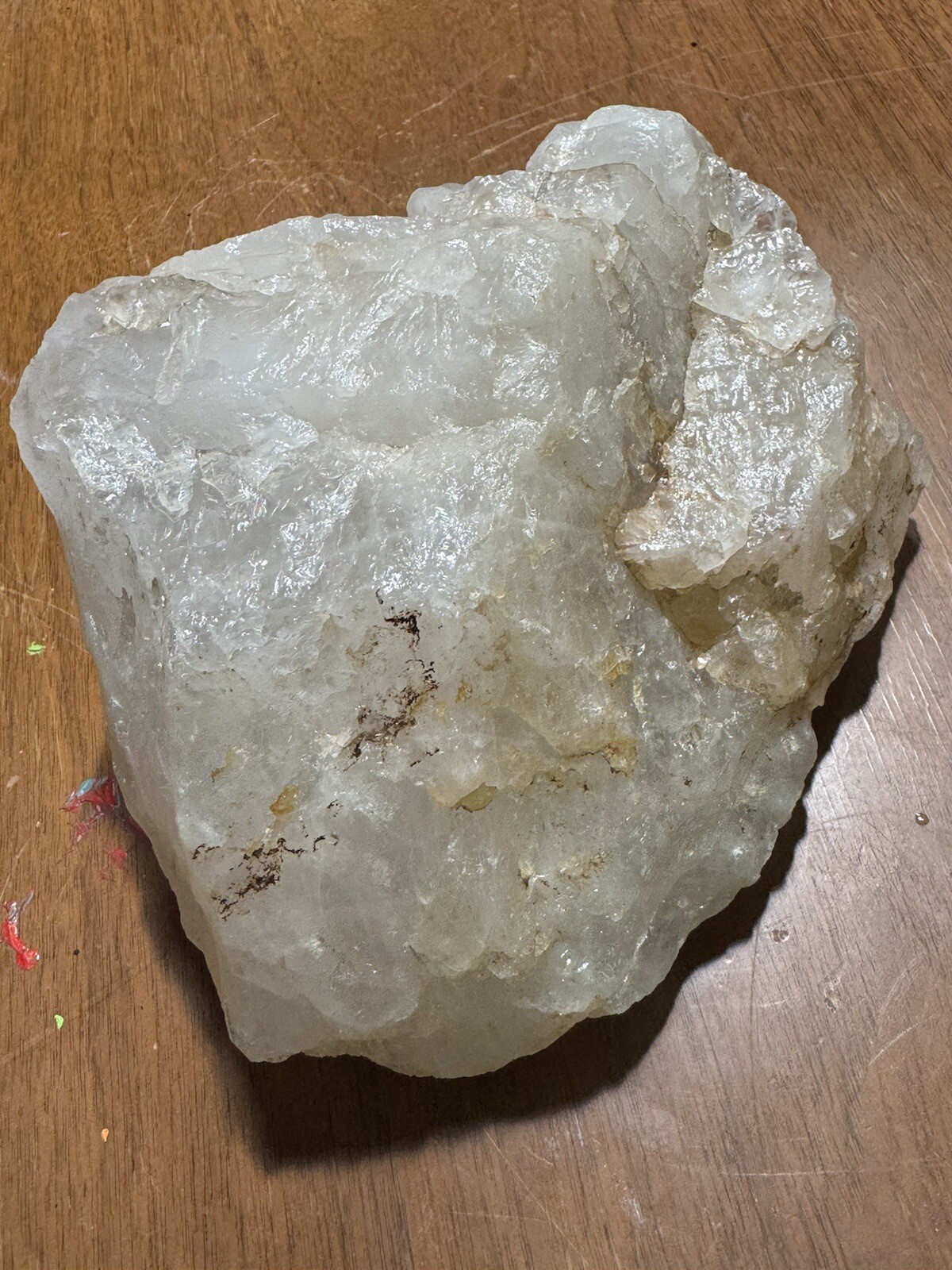 6.6lb Clear Smoky Quartz Crystal Cluster Rainbow Luminescent Rough Specimen
