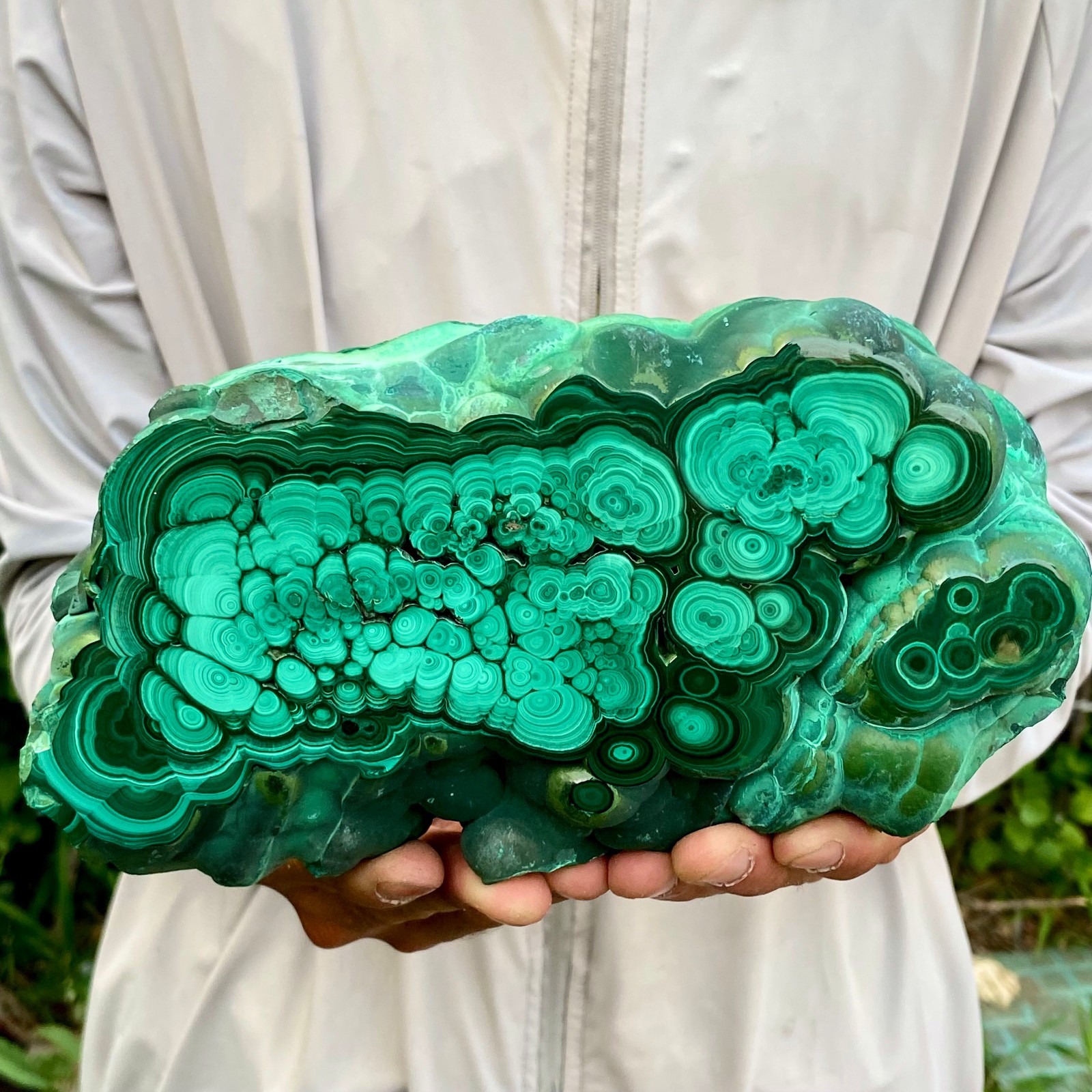 4.85LB Natural Green Malachite Crystal chunk Pattern Ore Specimen Quartz Healing