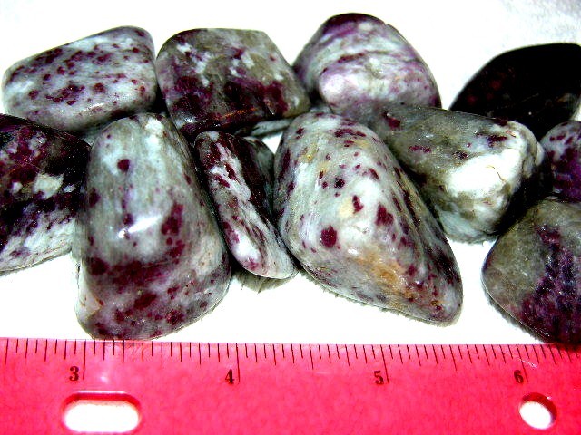Red tourmaline in quartz polished 3/4-1 1/2 inch pieces 1/2 pound lots
