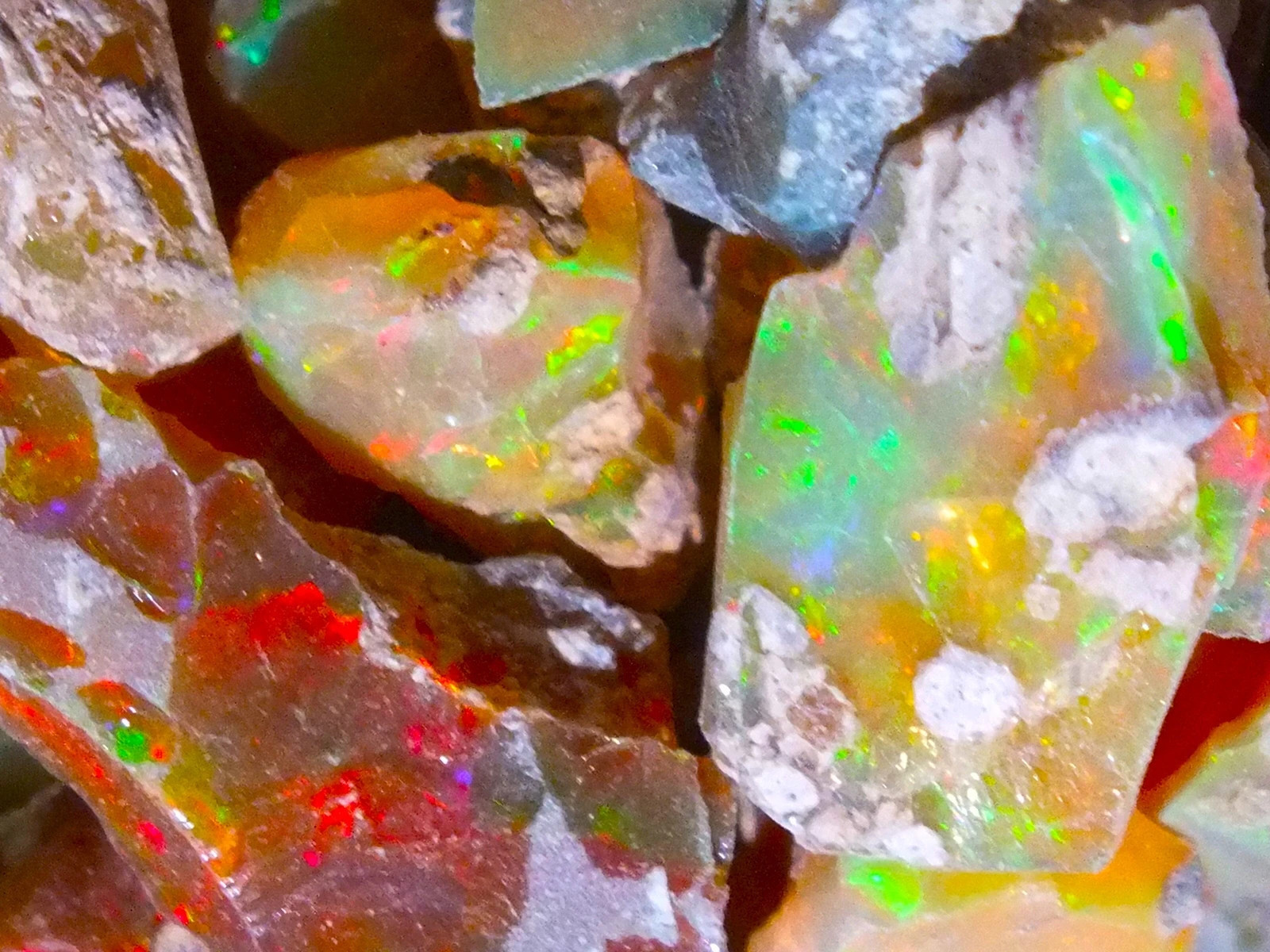 Opal Rough Lot 5 Pieces Natural Ethiopian Welo Opal Raw AAA cut grade rough