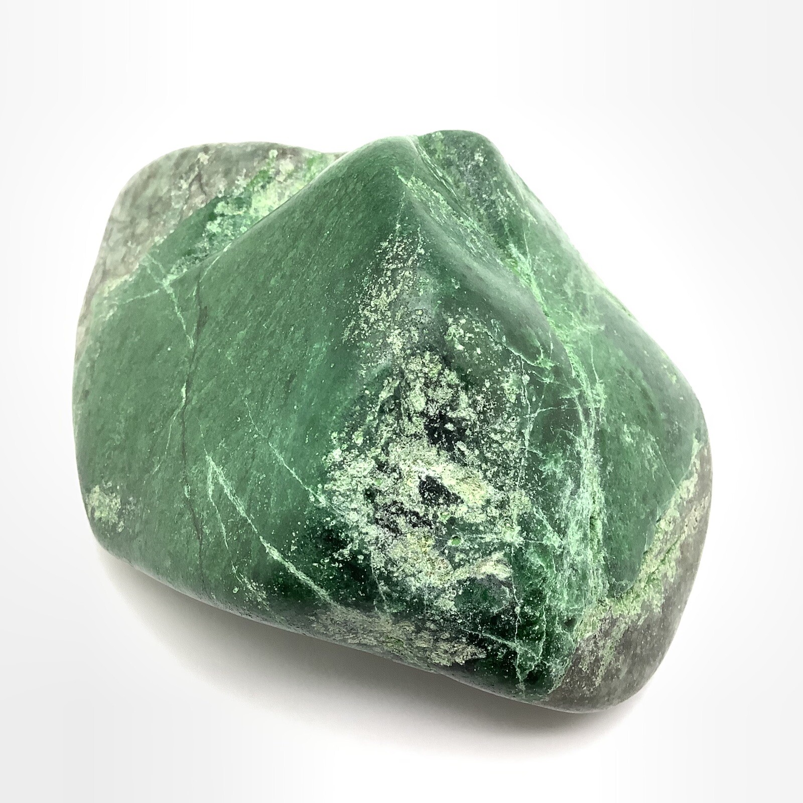 Siberian Jadeite Cobble Chromium Green Jadeite Jade Stone Specimen Siberia 445g