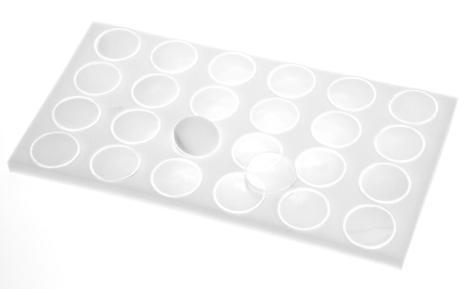 24 ea. Round Clear Holders Size 1-3/4 x 3/4 for Metal Detecting Finds & Relics W