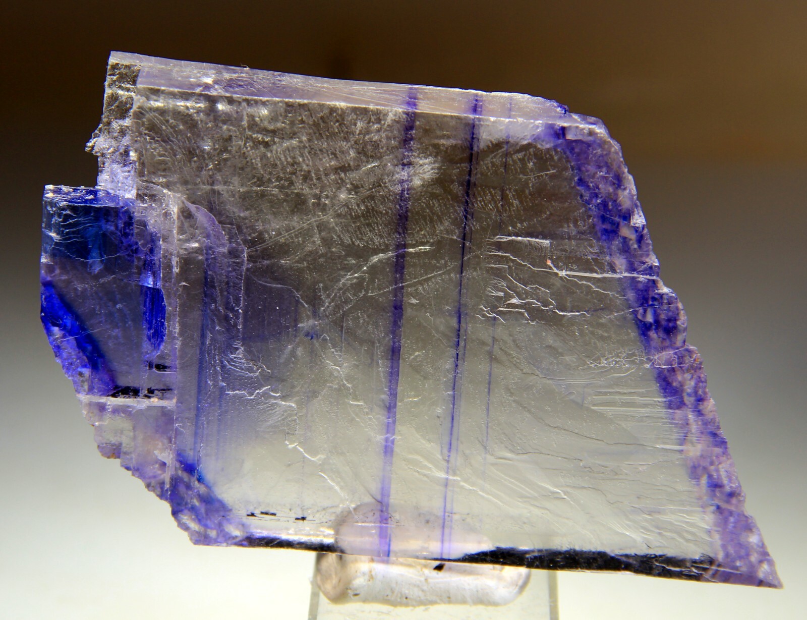 3.75″ Gemmy Deep Blue Halite Single Crystal, Carlsbad, New Mexico! HL553