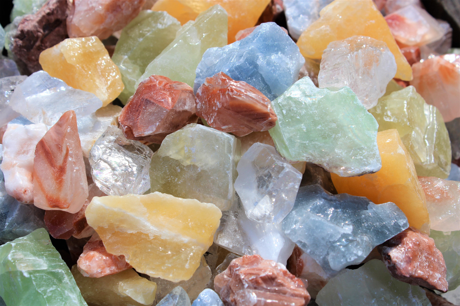 5 lb Bulk Lot Mixed Assorted Calcite (Rough Raw Crystal Gemstone Mineral)