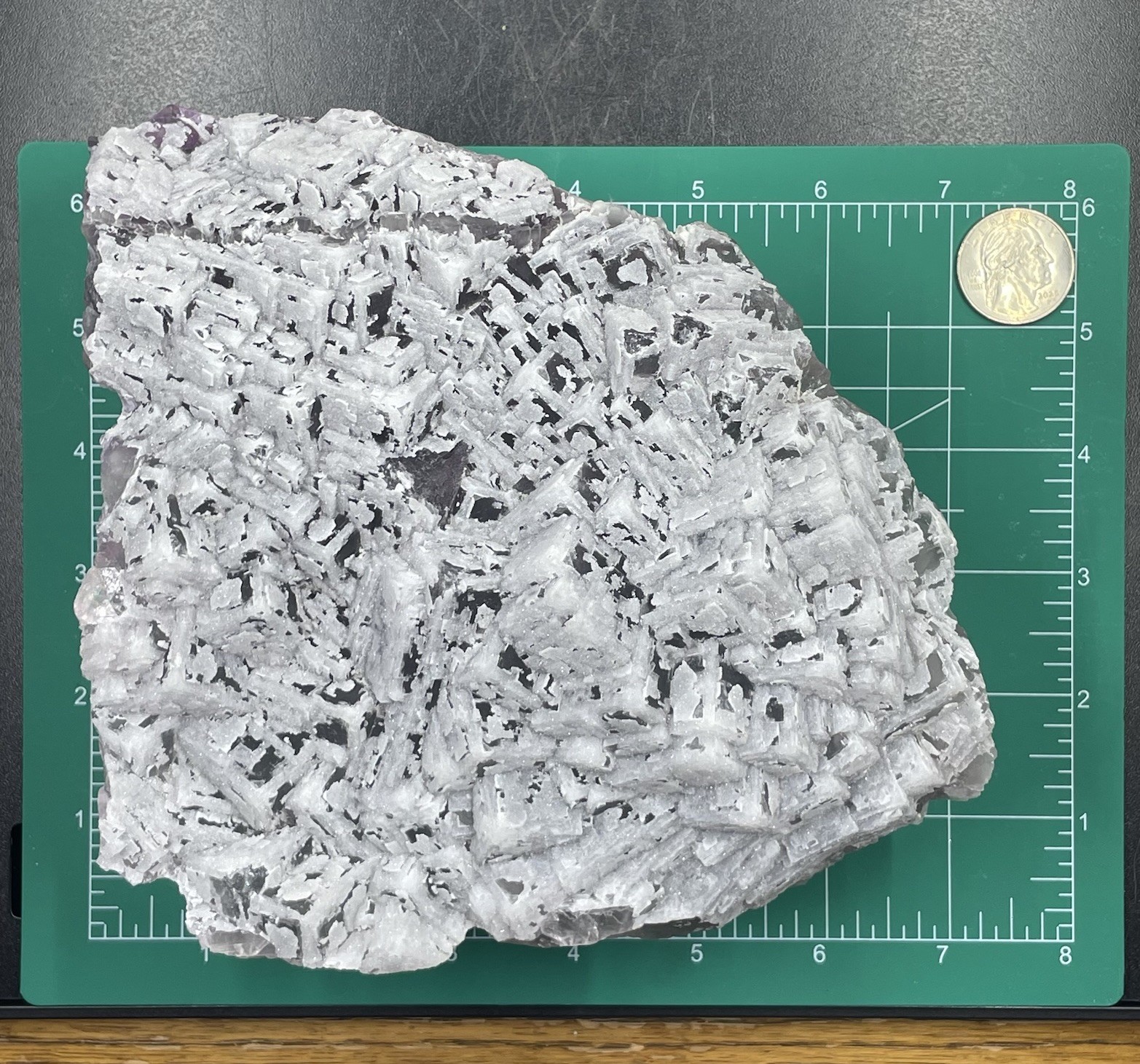 Fluorite Specimen Coated in Drusy Quartz – Cubic Clusters, China Over 5lbs Large