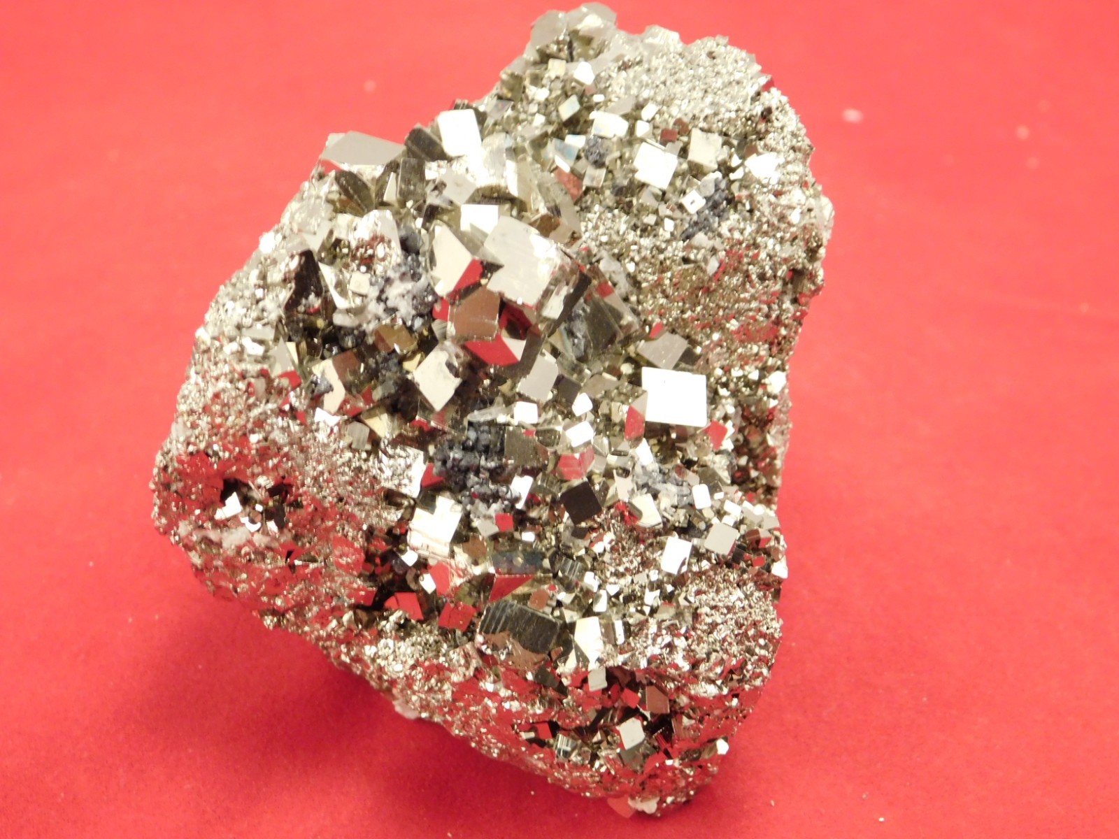 wOw! LARGER! Nice and 100% Natural Pyrite CUBE Cluster Peru 529gr