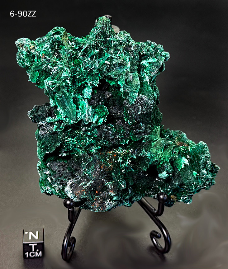Fibrous Malachite World Class Stunning Presentation – Must See Video! US Seller
