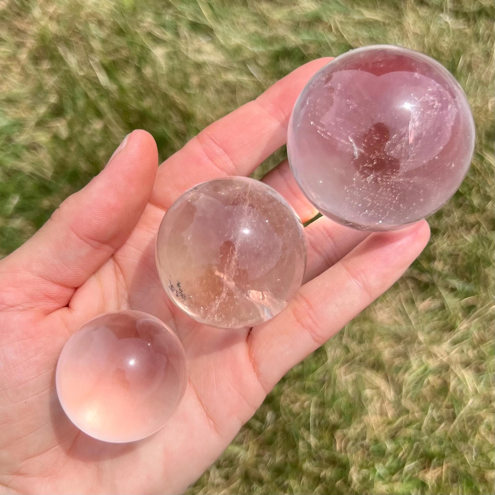 Clear Quartz Sphere (Grade A) Crystal Ball, Natural Clear Quartz from Brazil