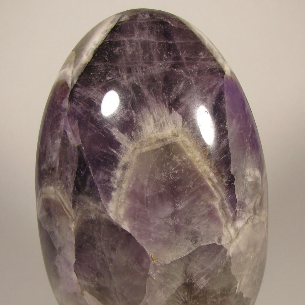 4.3″ BANDED AMETHYST Crystal Polished Freeform Standup – Madagascar – 1.3 lbs.