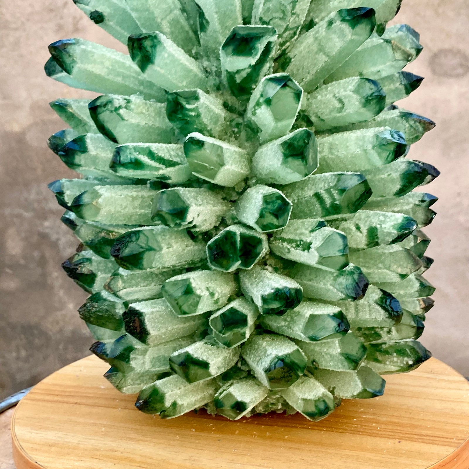 18.95LB Newly Discovered GREEN Phantom Quartz Crystal Cluster Mineral Sample