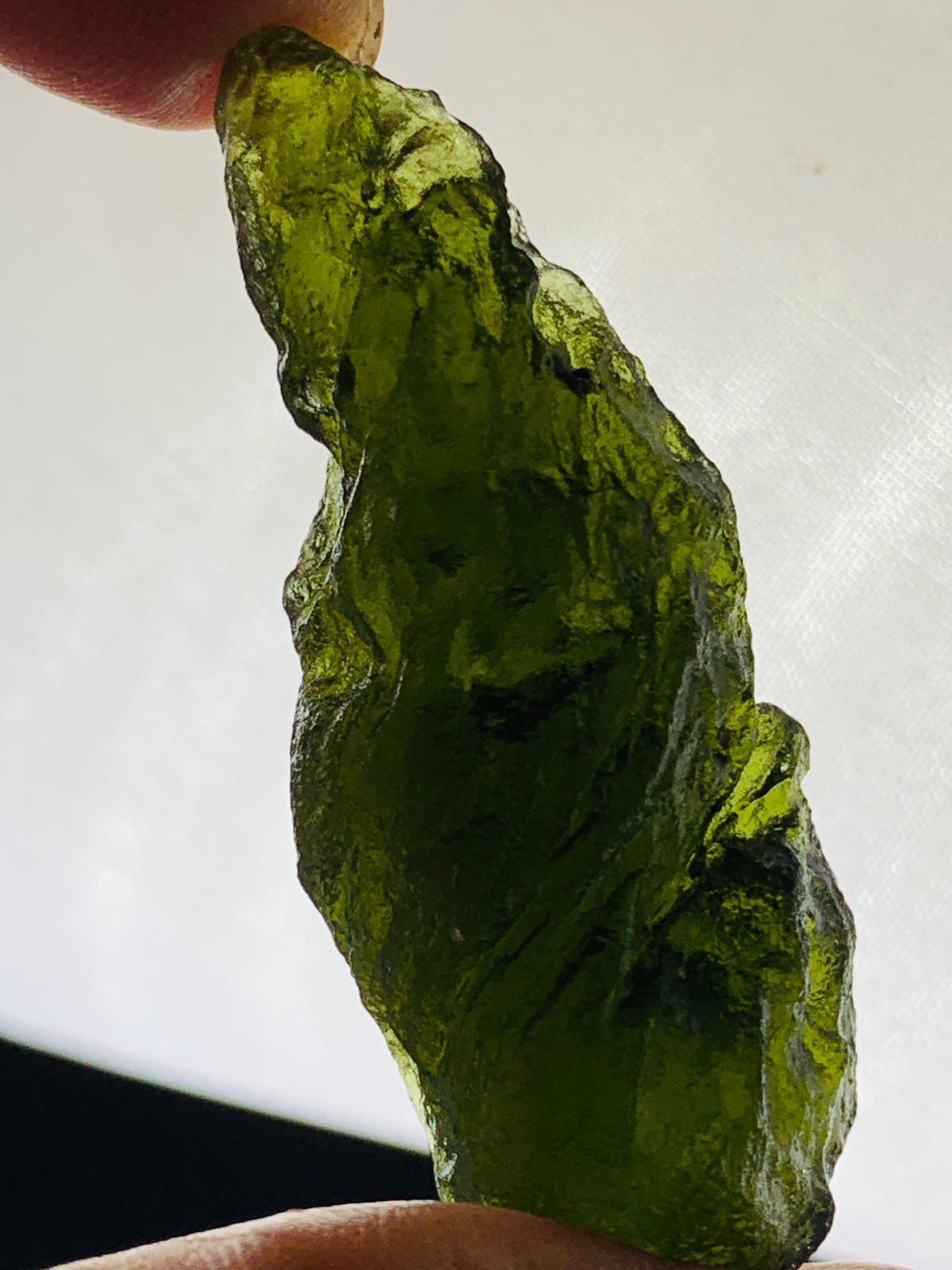 TOP Moldavite Raw Moldavite Crystal from Czech Republic PICcertificate 68CT