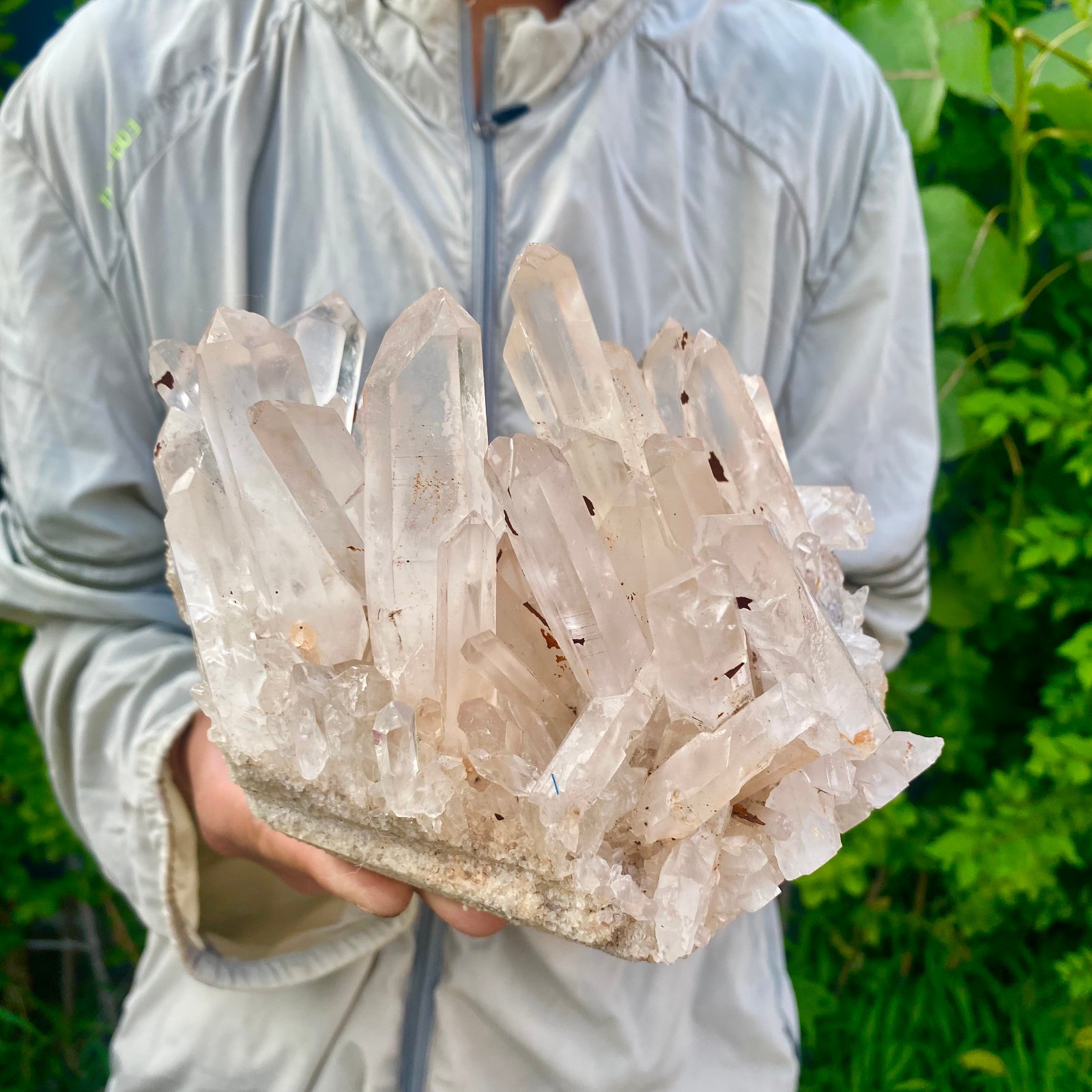 5.51LB Large Natural Clear White Crystal Quartz Cluster Energy Healing Specimen