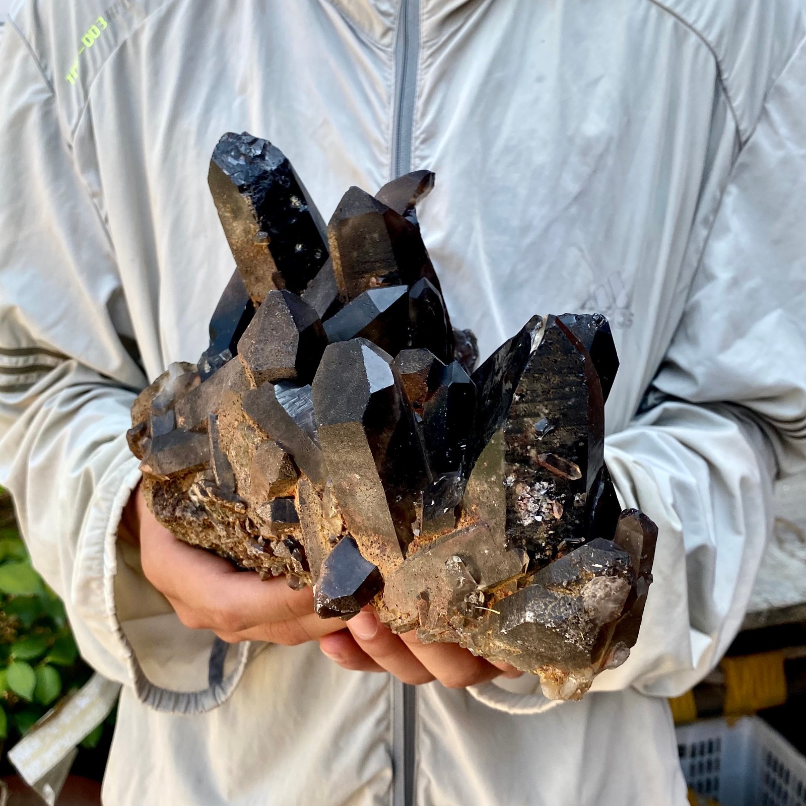 7.7LB Natural Tea black Crystal quartz Cluster Mineral Specimen Healing reiki