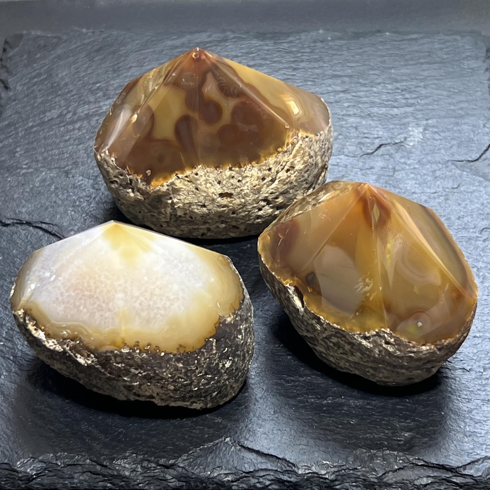 Agate Crystal Point Tower Carving Natural Genuine Mineral