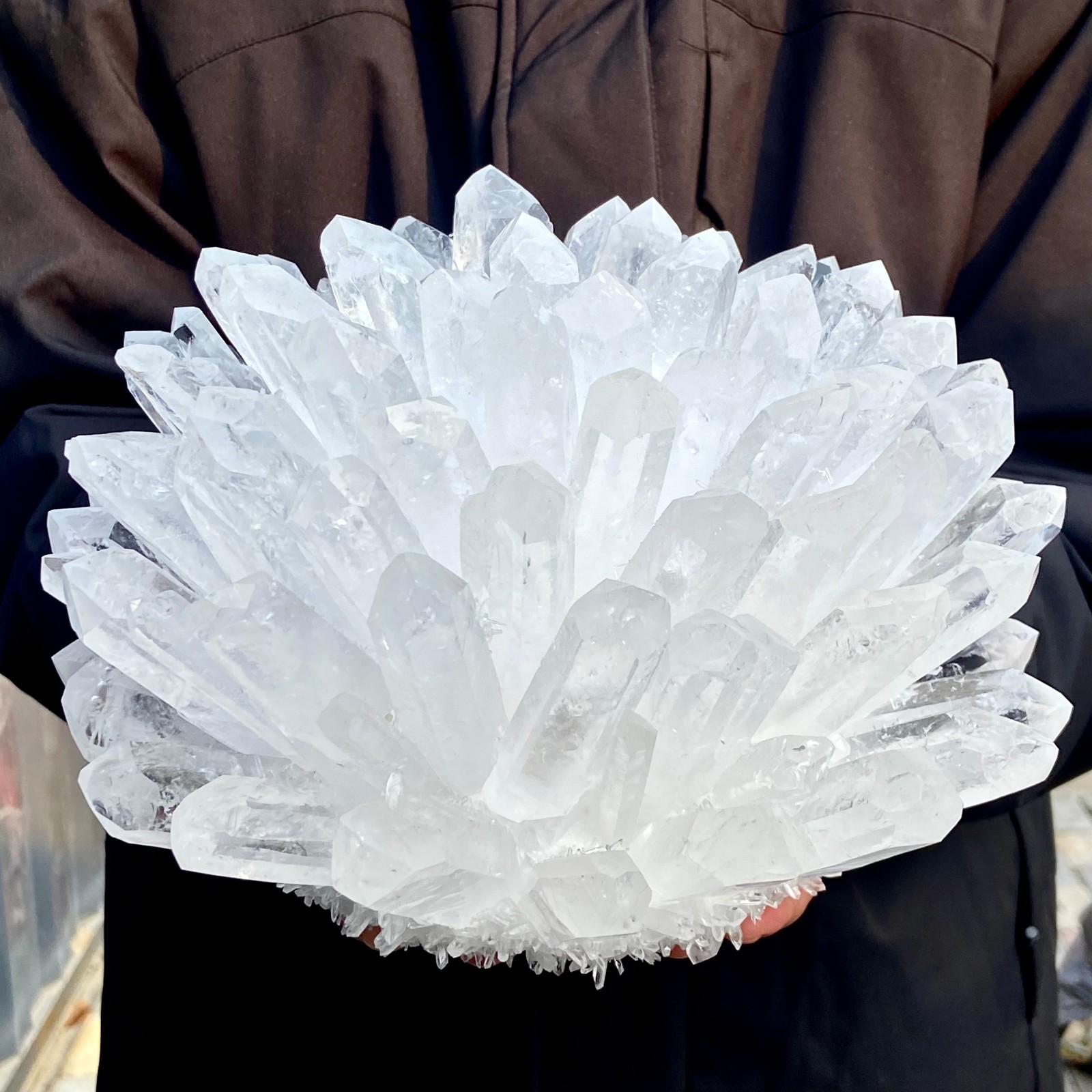 14.44LB Natural White Clear Quartz Crystal Cluster Rock Stone Specimens Reik