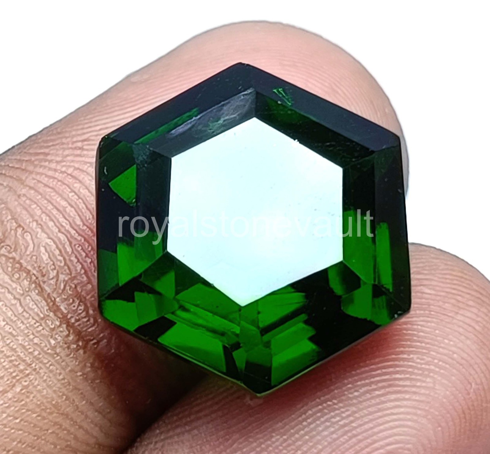 16.50 Ct Natural Green Emerald Hexagon Cut Loose Gemstone IGL Certified – 5AOS