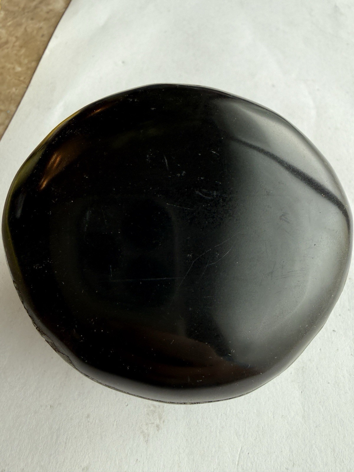 Polished Pyrite Magnetite Healers Gold Specimen Palm Stone Pebble 426g