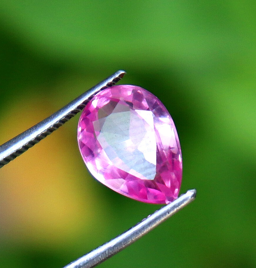 3.10 Ct Pink Sapphire Natural Certified Loose Gemstone Pear Shape Best Offer