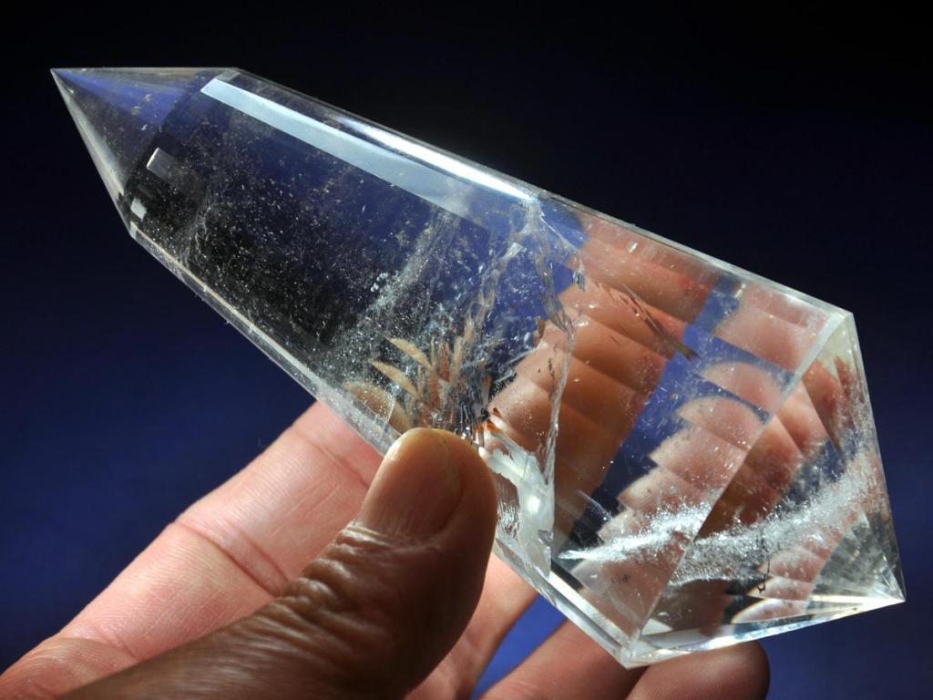 24 Sided 5.25″ Vogel Inspired Clear Quartz DT Crystal Wand, Brazil! VQ108