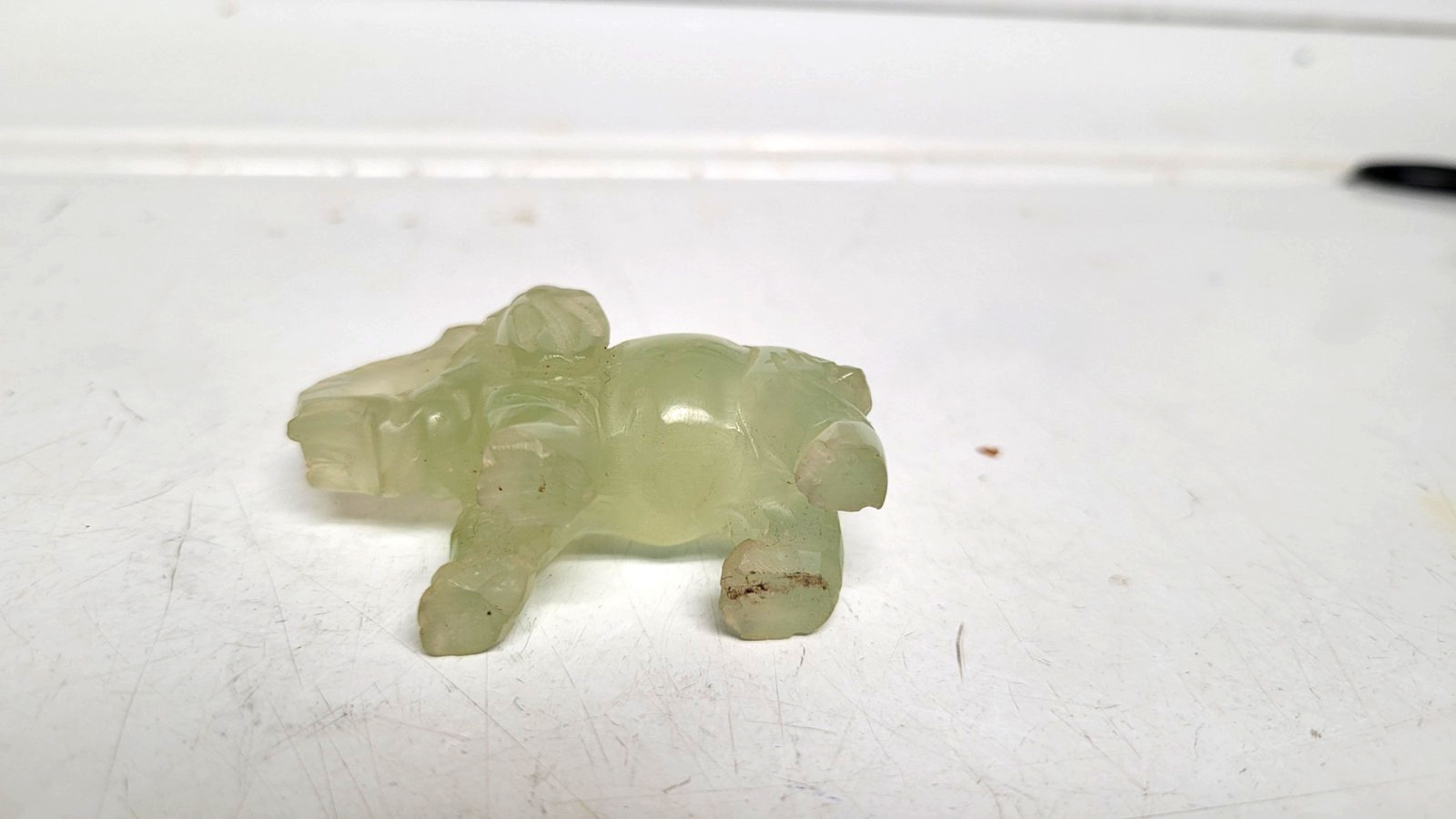 41g Citrine Quartz Mini Elephant Carving 1 1/2” x 2 1/4”