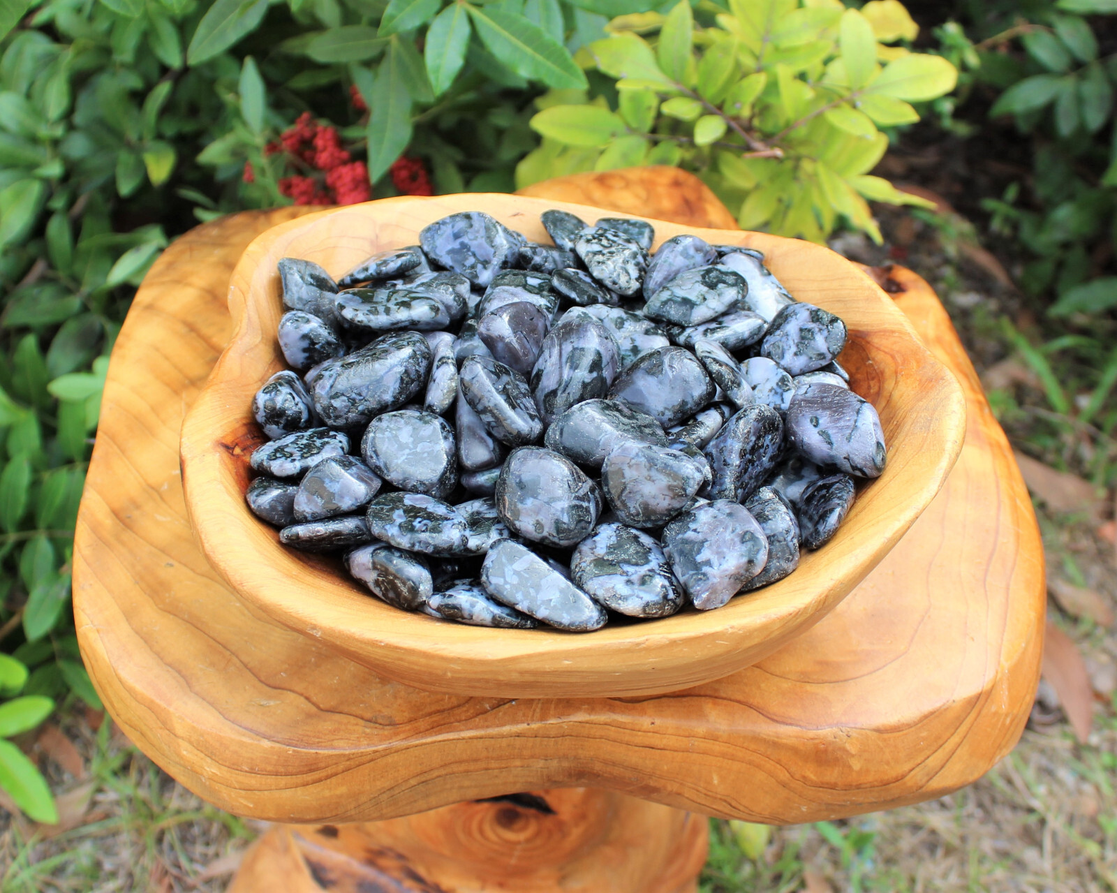 Indigo Gabbro Tumbled Stones – Choose How Many (Mystic Merlinite Crystals)