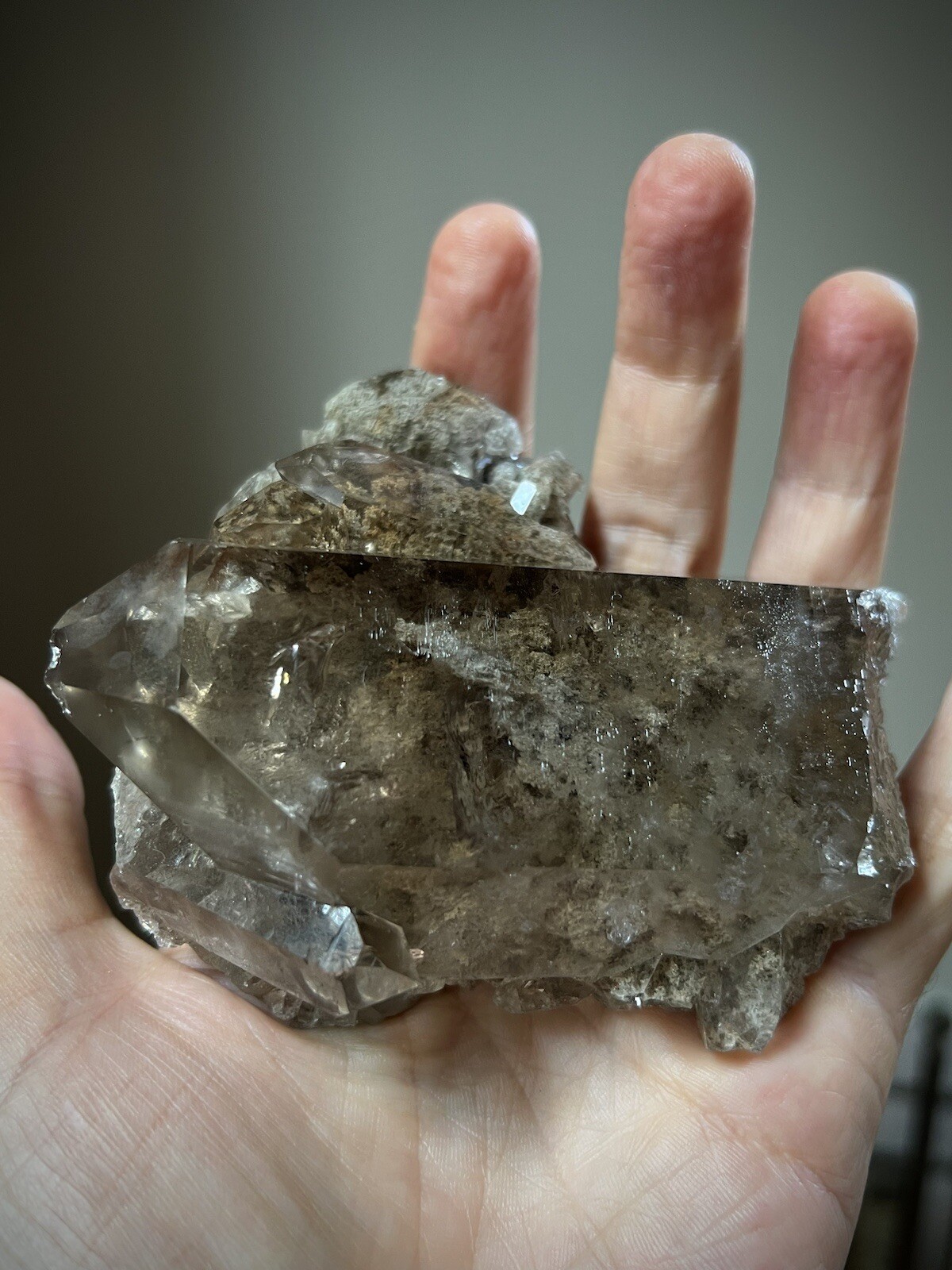 Lodolite Quartz Crystal Inclusion Quartz Natural Smoky Quartz Garden Quartz Braz