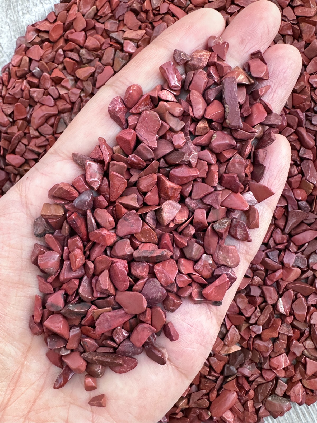 Grade A++ Red Jasper Semi Tumbled Gemstone Mini Chips 3 – 8mm,Wholesale Bulk Lot