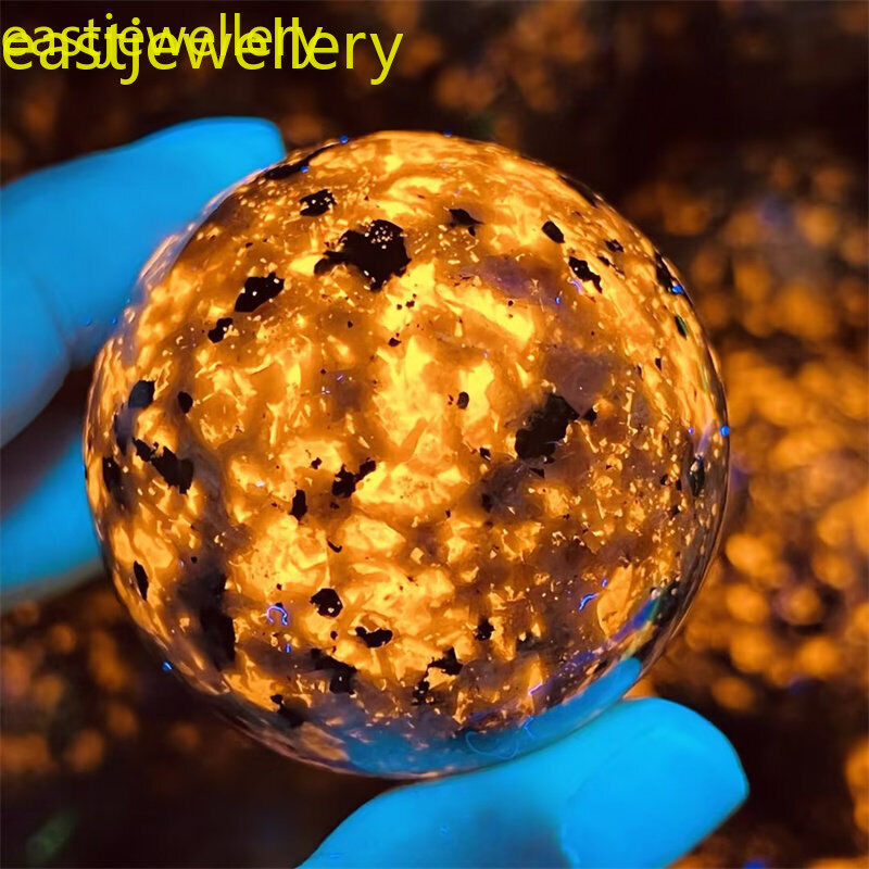38mm+ Natural Yooperite Sphere quartz crystal Flame’s stone ball healing 1pc