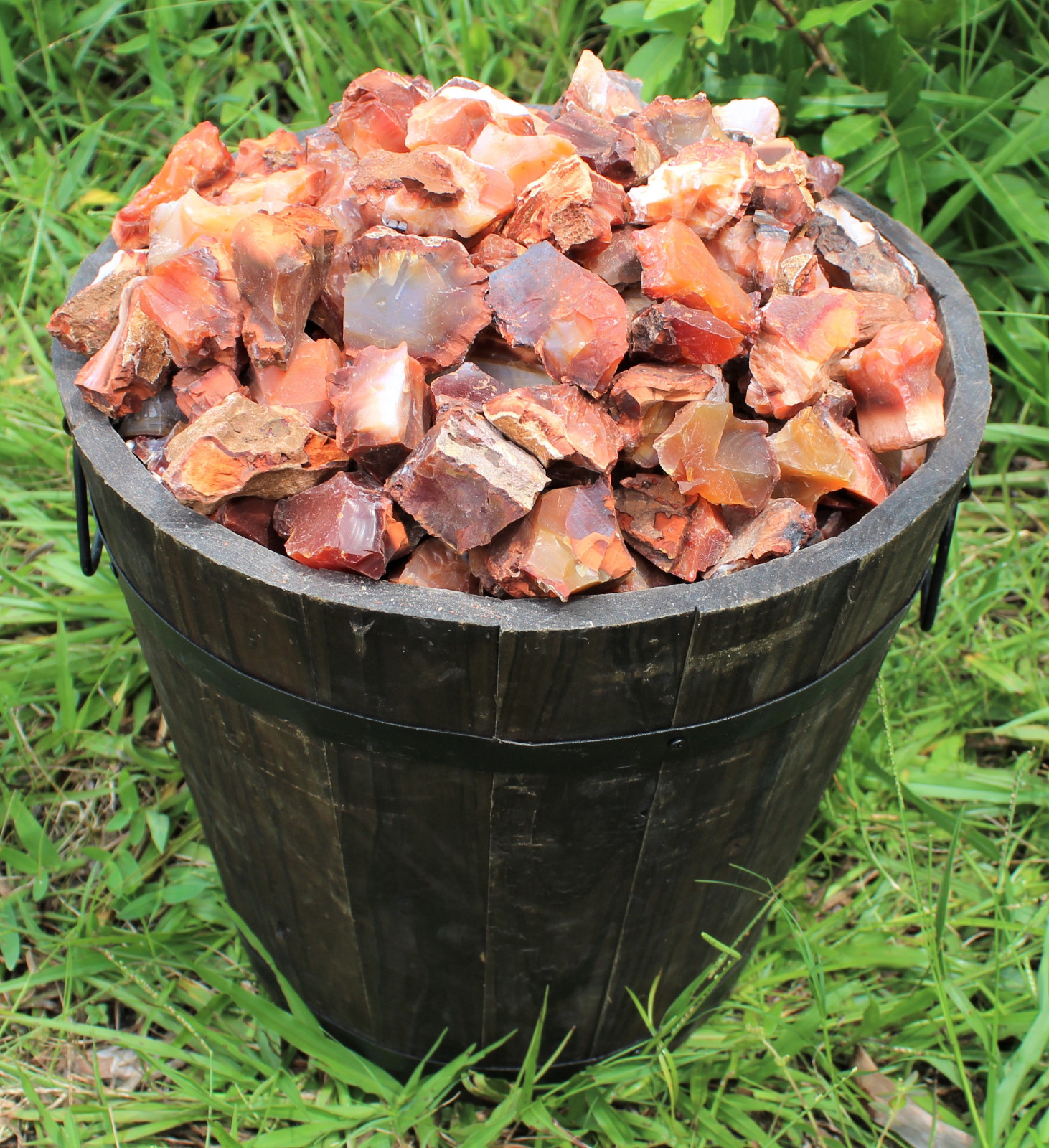 5 lb Bulk Lot Natural Rough Carnelian (Raw Stone Crystal Tumbling, MADAGASCAR)