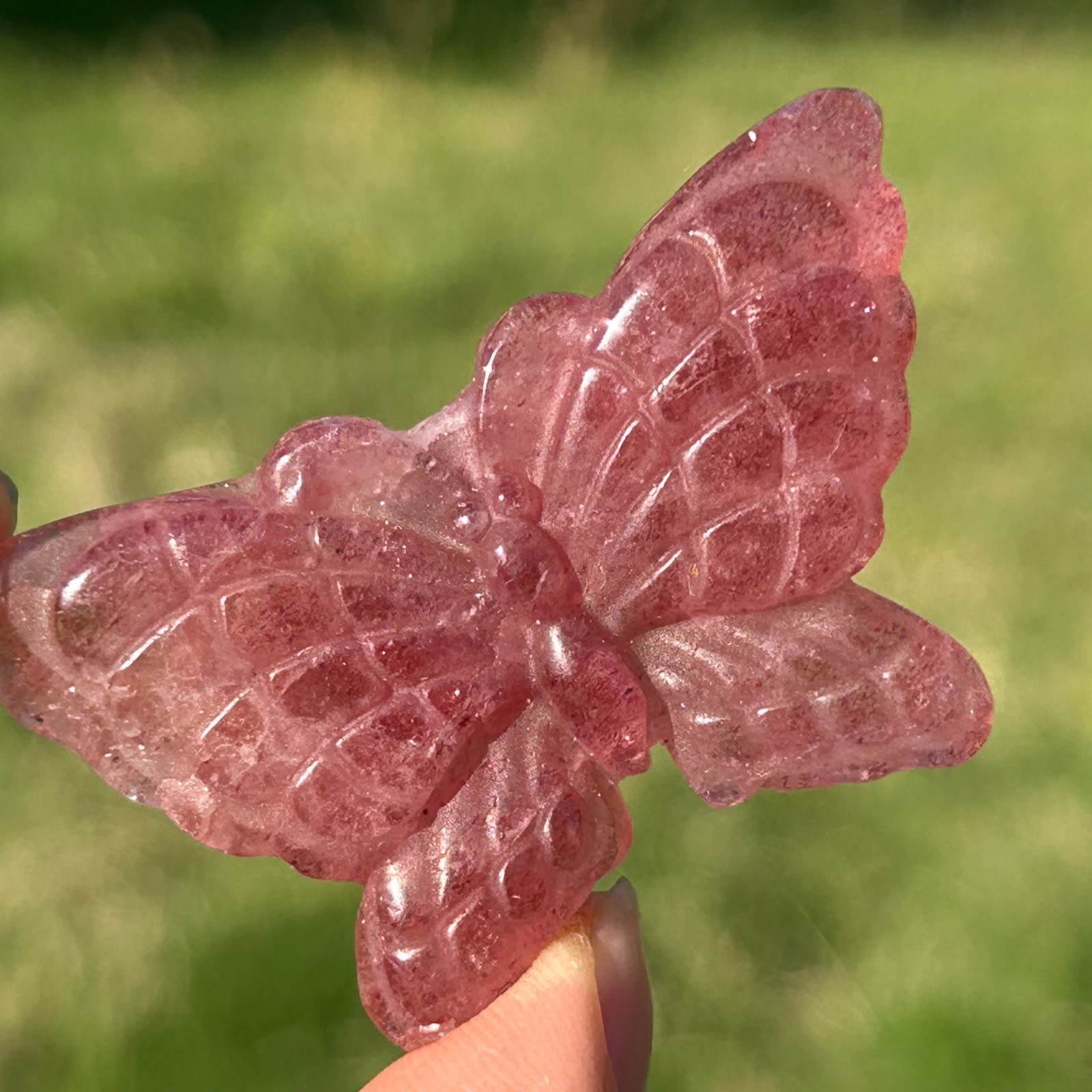 10pcs Mix Natural Quartz Crystal Butterfly Skull Carved Crystal Skull Reiki 1.8″