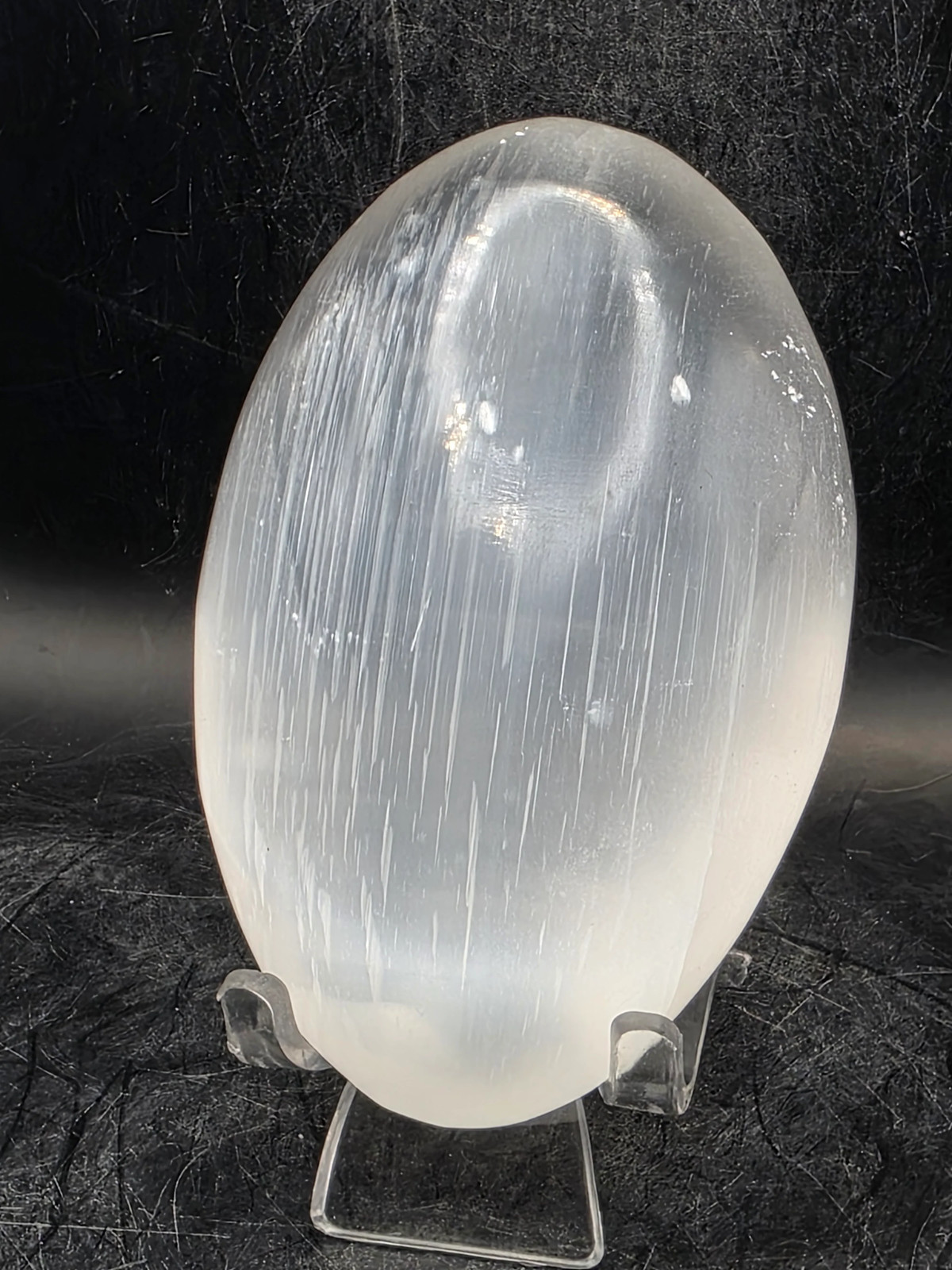 4 inch Selenite palm stone!! 7 ounces!