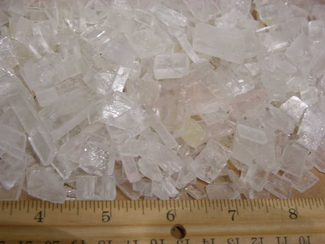 Calcite clear mine rough crystals small ortho-rhombic Mexico 1/2 pound lots