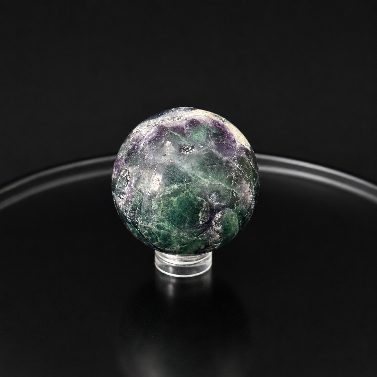 Rainbow Fluorite Sphere with Natural Cleavage Window 40mm