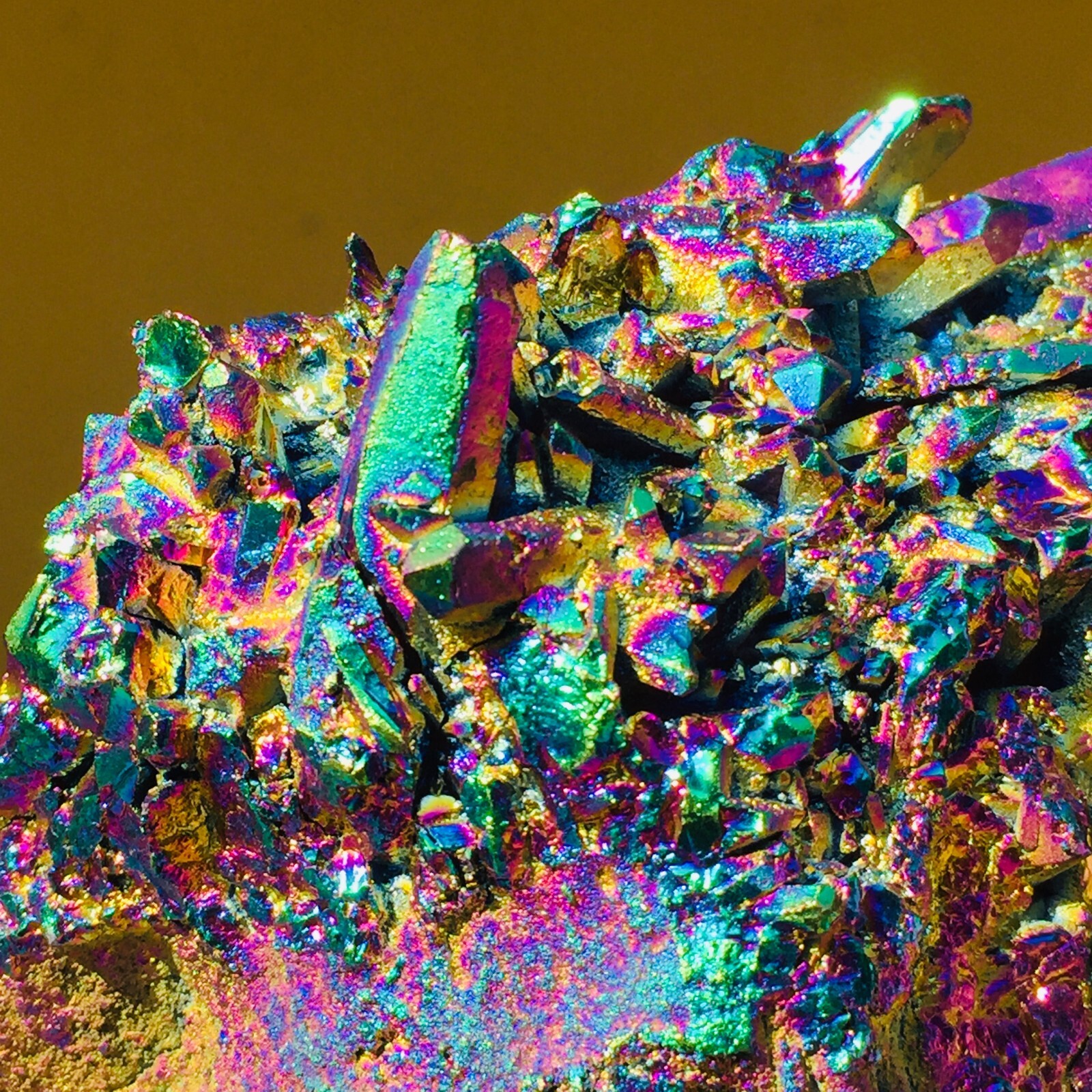 1015g Large Flaming Rainbow Quartz Titanium Crystal Cluster Specimen Healing