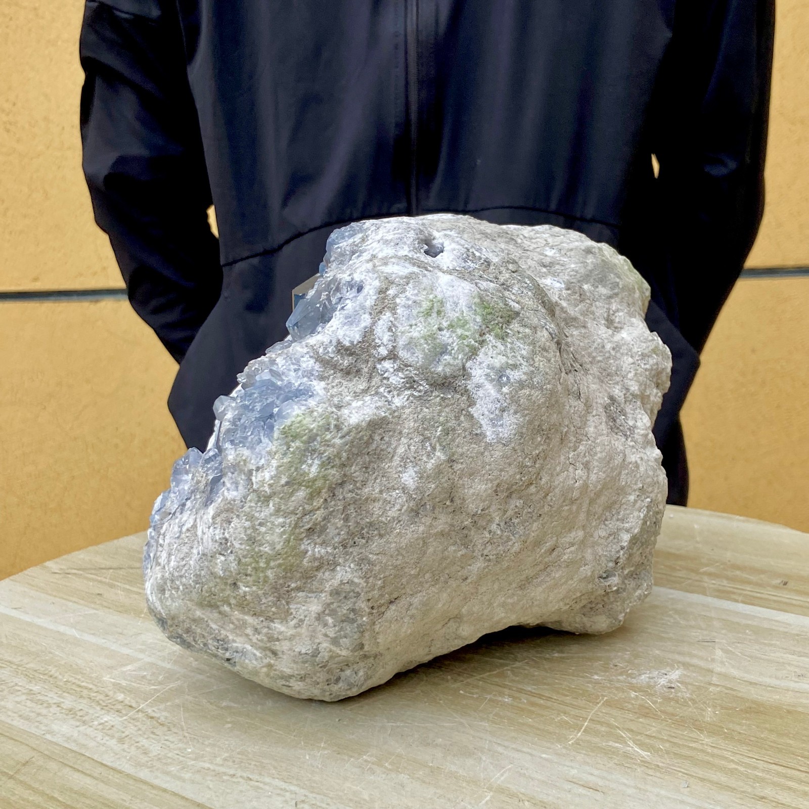 25.35LB Natural Beautiful Blue Celestite Crystal Geode Cave Mineral Specimen
