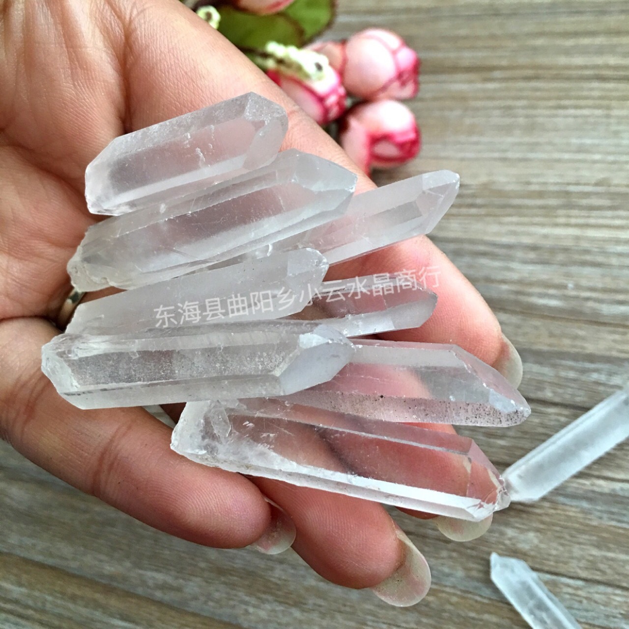 50g Tibet Nice Lot Natural Clear Quartz Crystal Points Wand Specimen US Seller