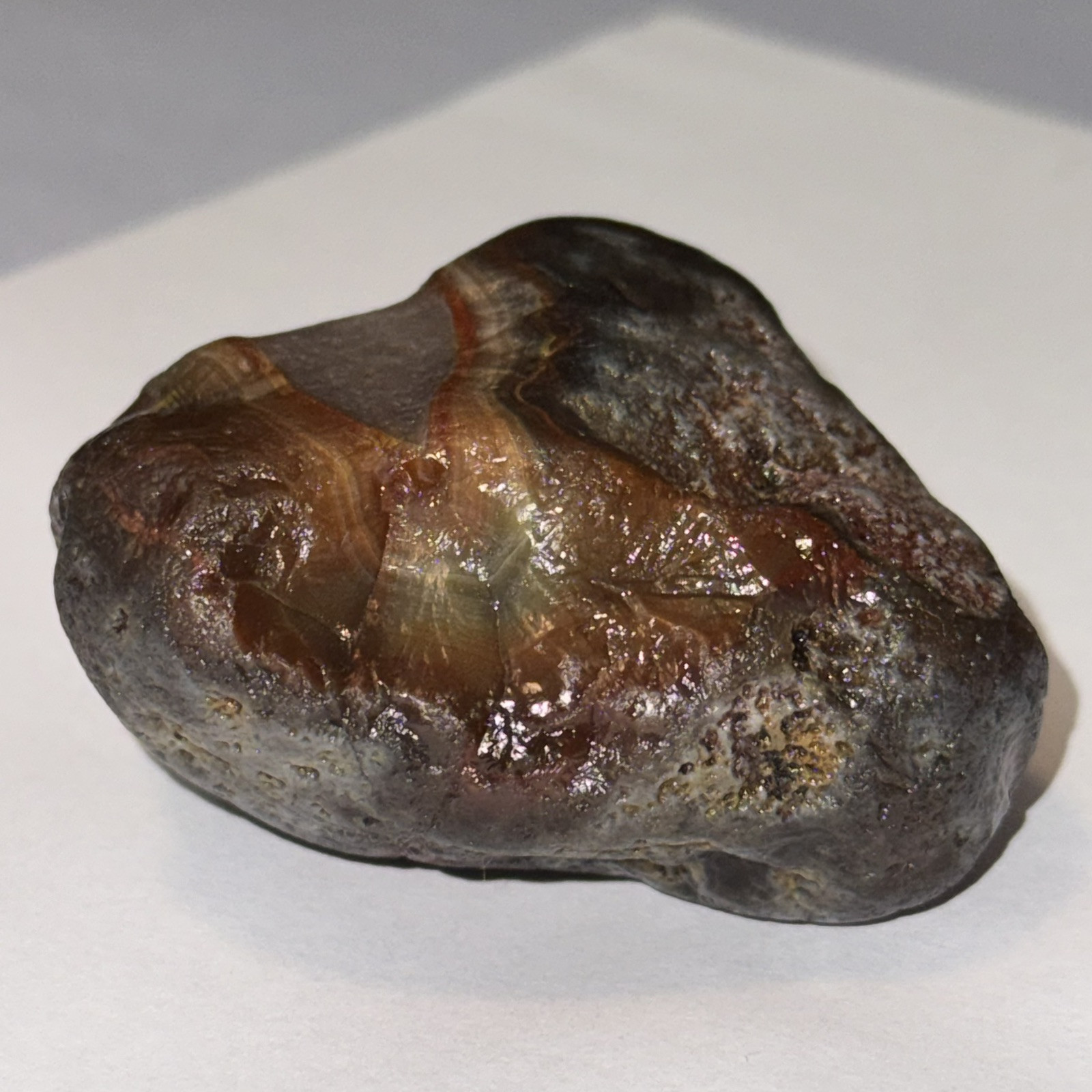 5.25 oz Lake Superior Agate with Limonite, Dark Husk With Frost