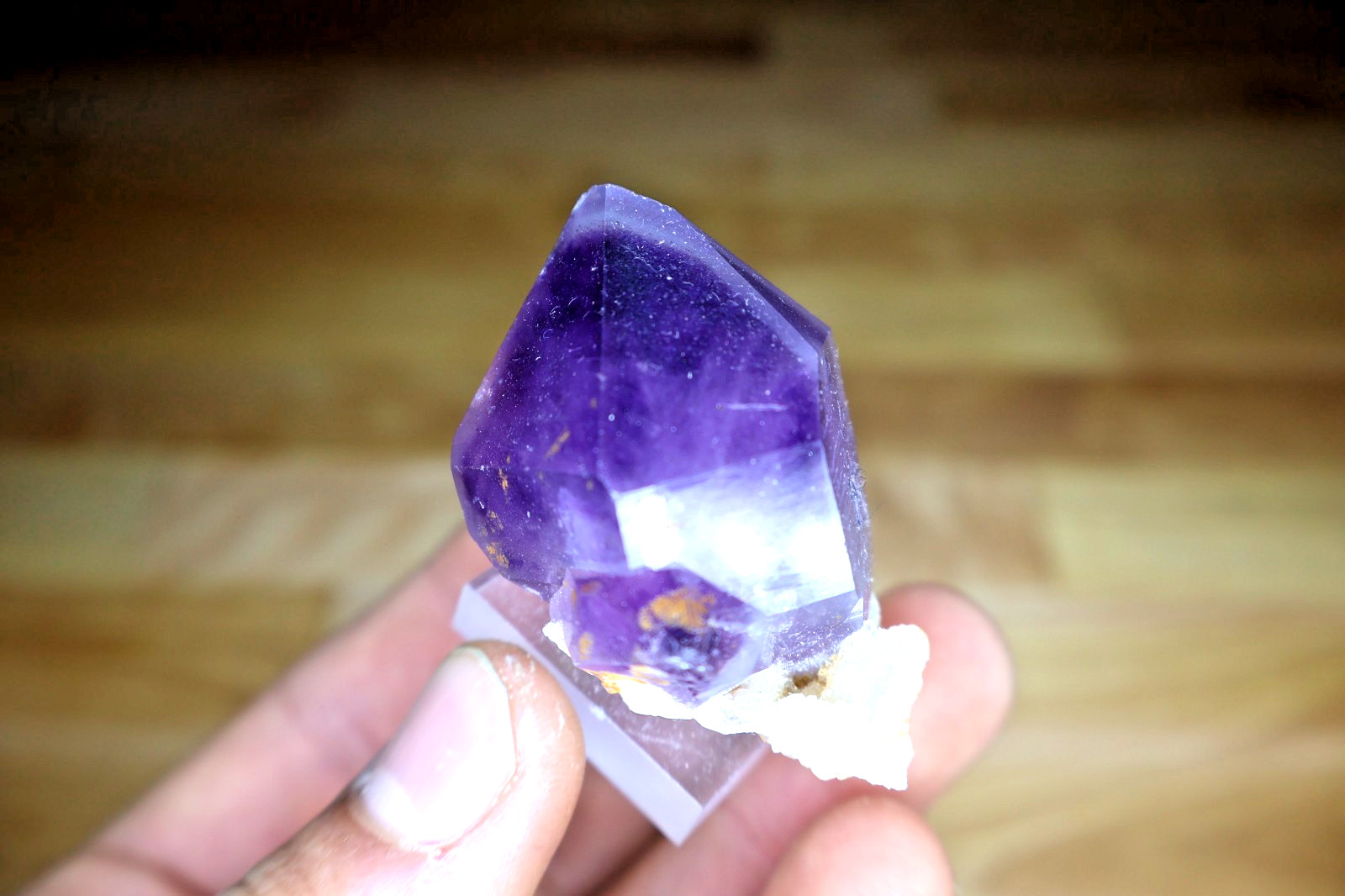 Ametheyst crystal specimen From Madagascar. Deep Purple, on Matrix