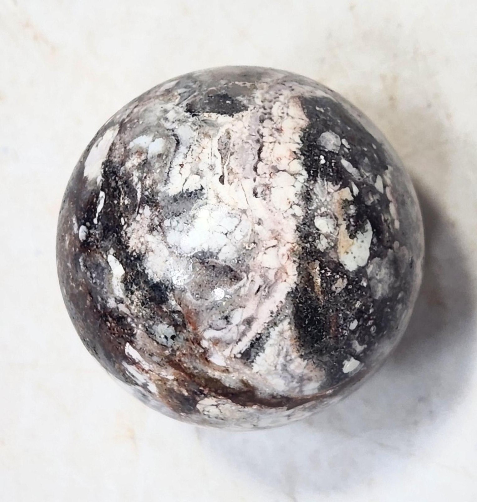 Fluorescent McCracken Mine Fluorite 38mm Sphere for UV Collection 6518