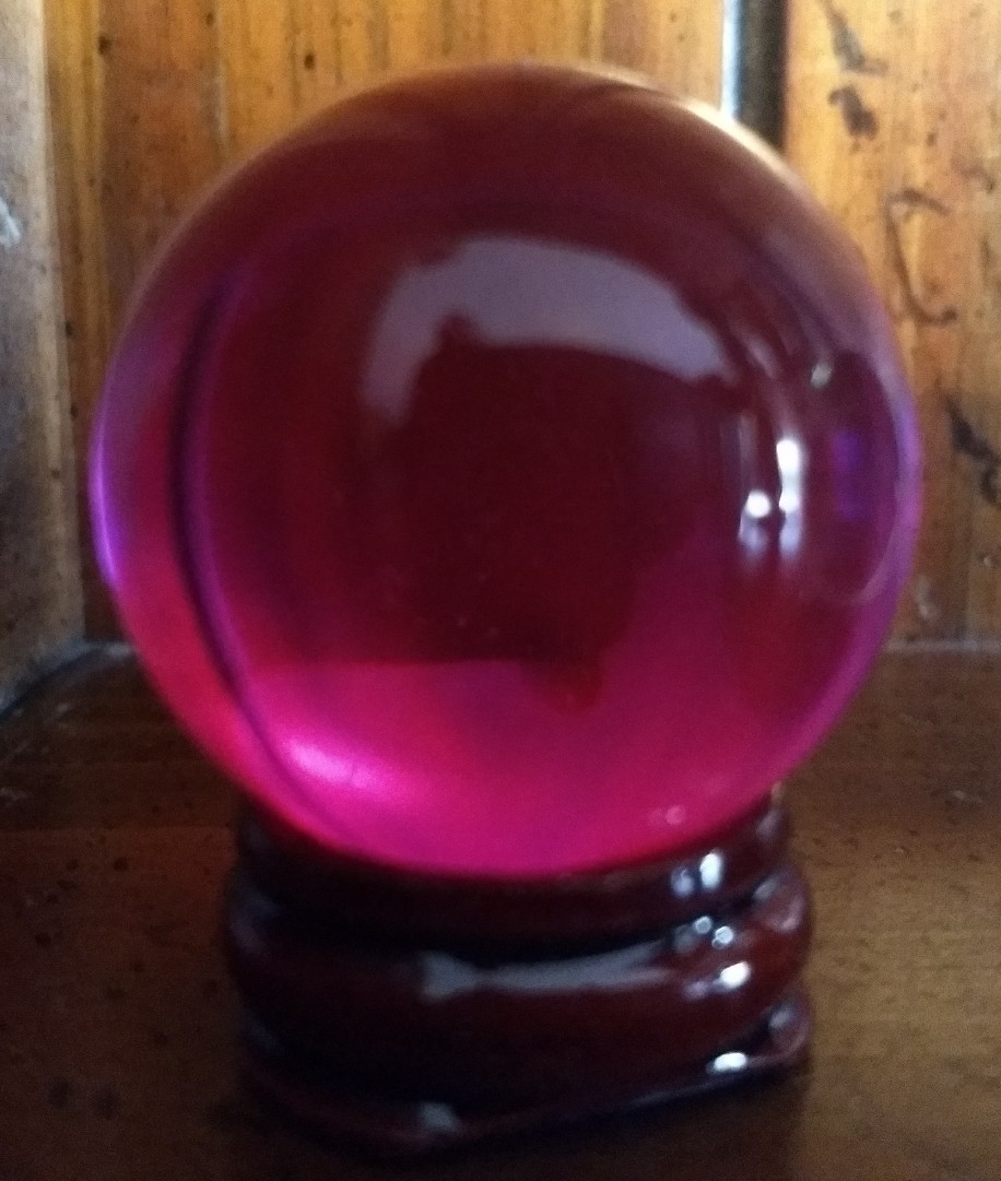 CRYSTAL BALL w STAND – magic feng shui 40mm photography sphere cosplay healing