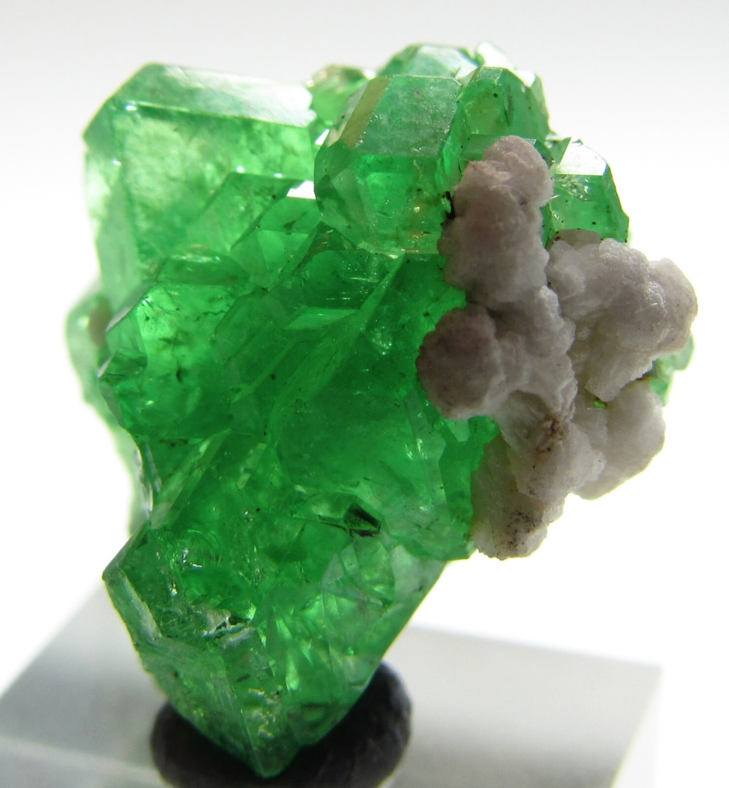 FASCINATING GEOMETRIC GEM TSAVORITE GROSSULAR GARNET CRYSTAL!!! TANZANIA