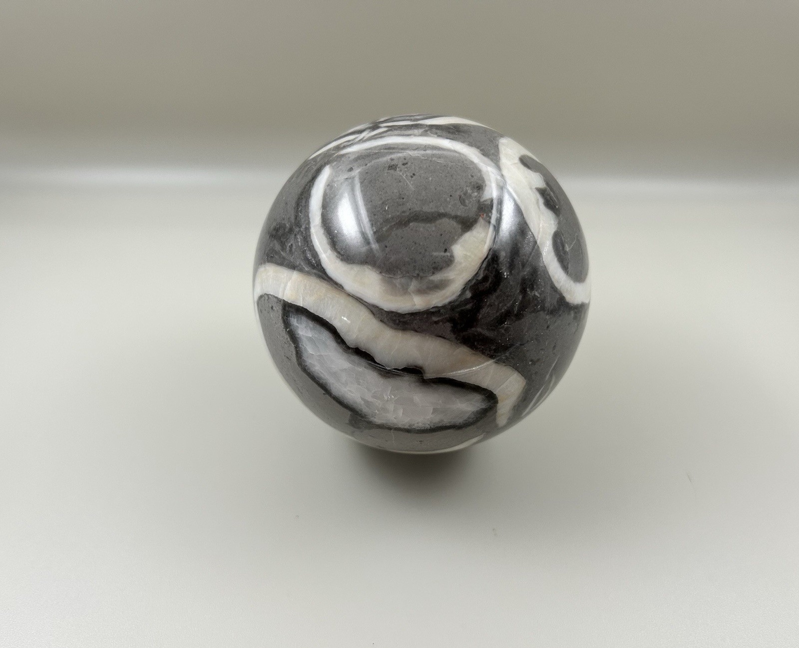Zebra Marble/Zebra Jasper/Zebra Stone Crystal Sphere Polished Ball 3″