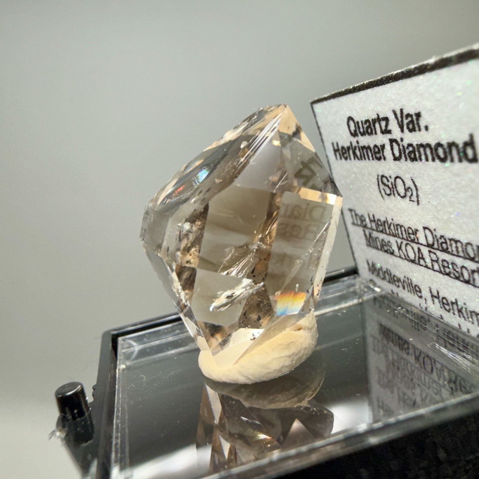 7.46 g A+ Grade Light Smoky Herkimer Diamond Gem, Nearly Flawless!