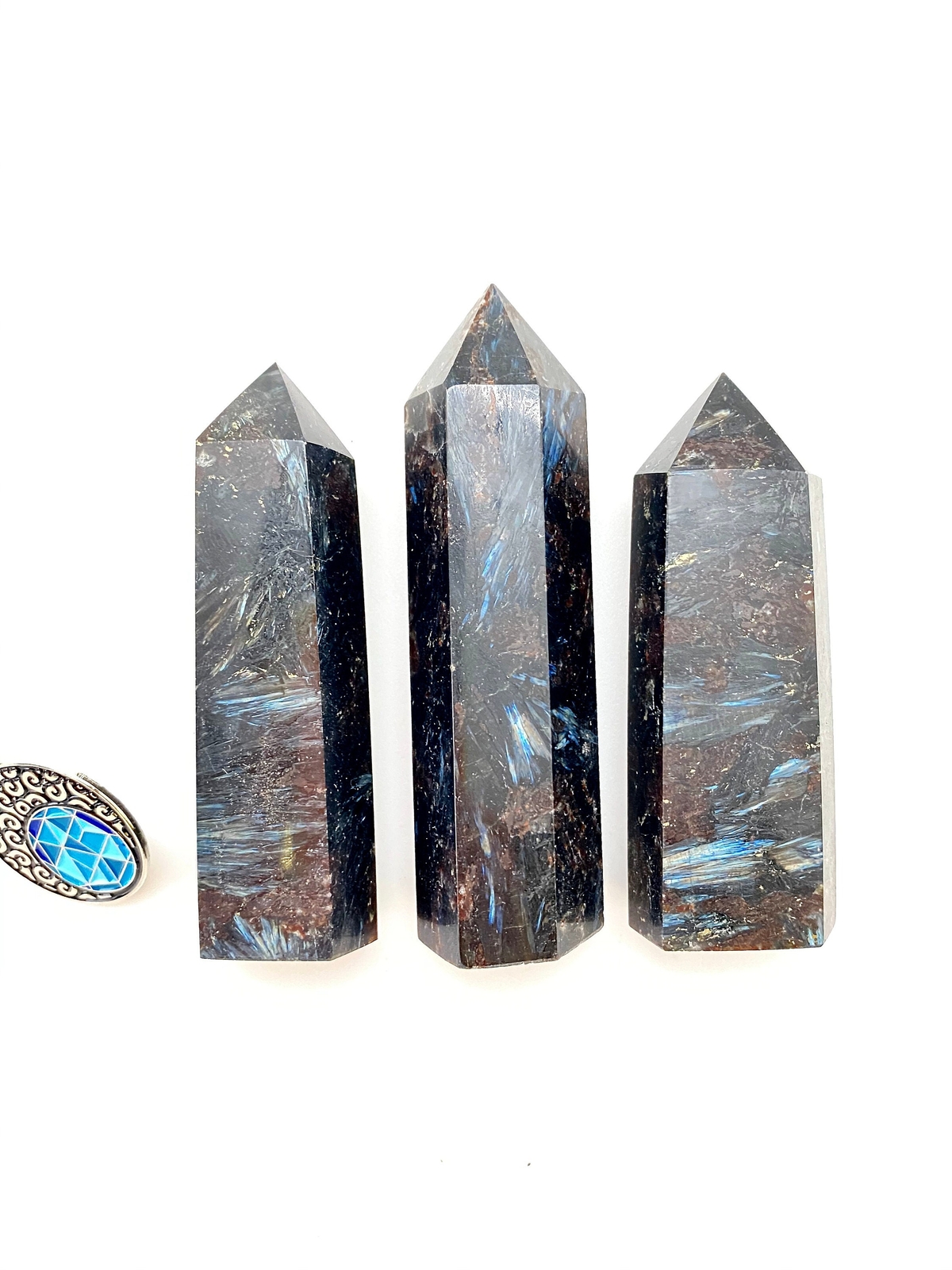 Arfvedsonite Point – Polished Stone Tower, Natural Arfvedsonite from Canada