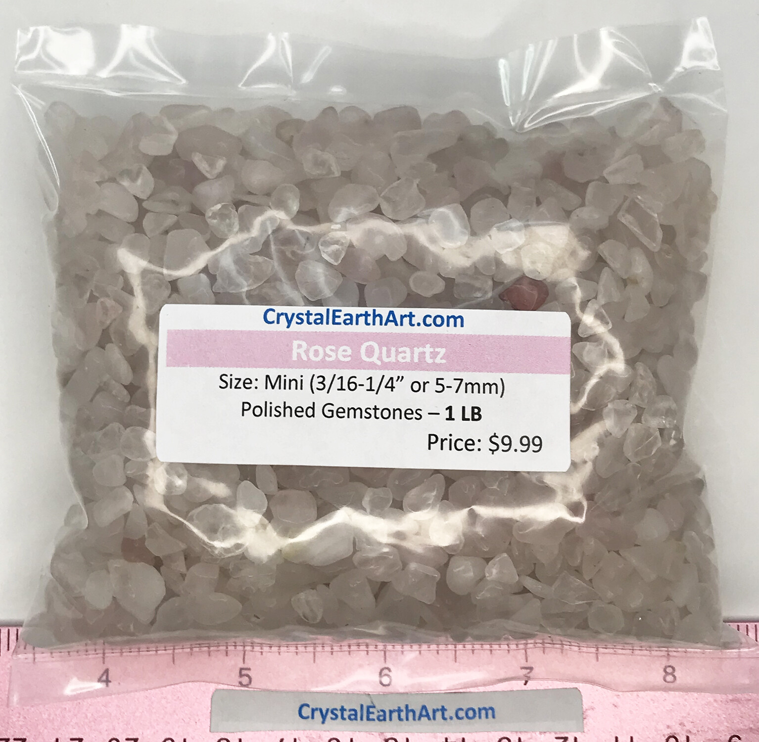 Quartz Rose Mini ( size 3/16″ to 1/4″ or 5-7mm) 1 lb