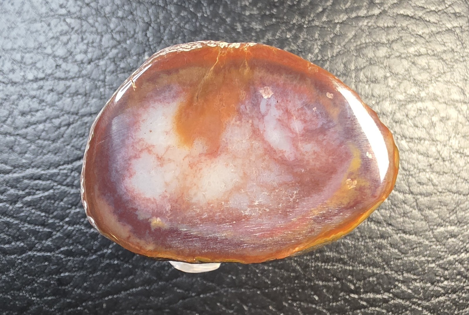2 Kentucky Agate Display Specimens-Yellow/orange and Maroon Polished Face # S-62