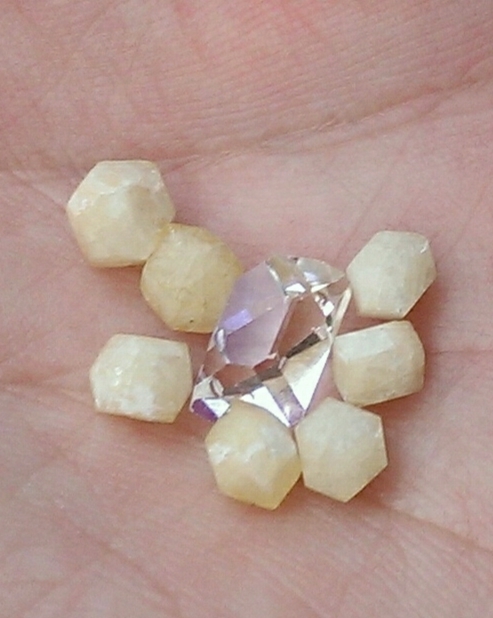RHODIZITE & HERKIMER DIAMOND CRYSTAL KIT! Dynamic Pairing For Reiki Grids Bliss