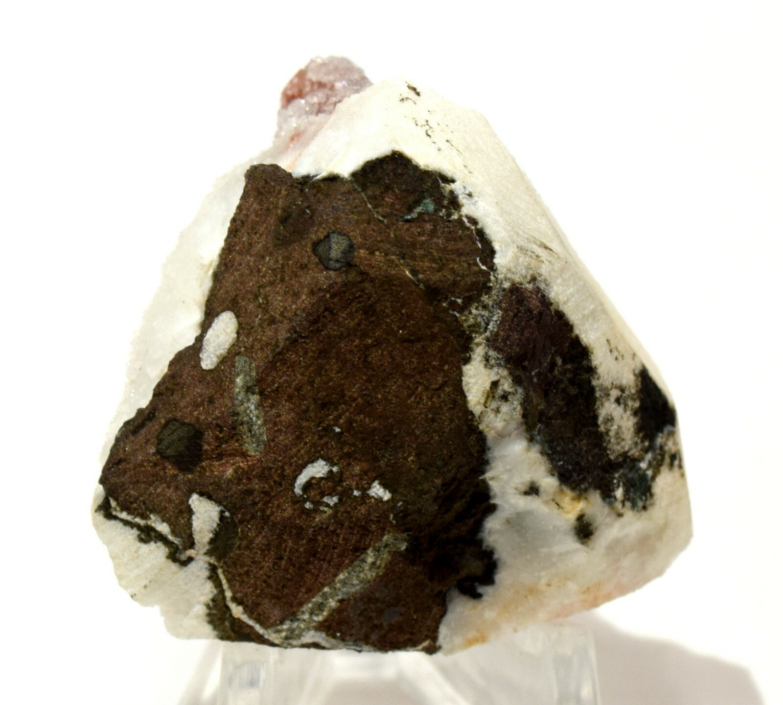 150ct 36mm Red Heulandite Stilbite on Chalcedony Quartz Cluster Matrix – India