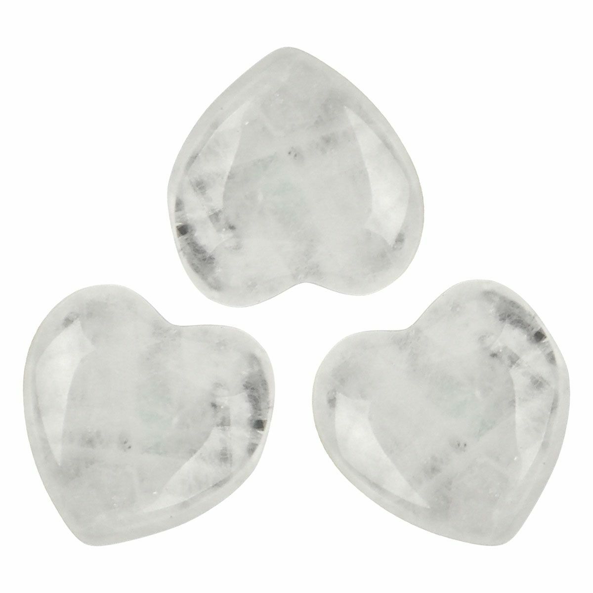 5/10PCS Natural Crystal Quartz Carved Heart Shaped Healing Love Gemstone 20mm