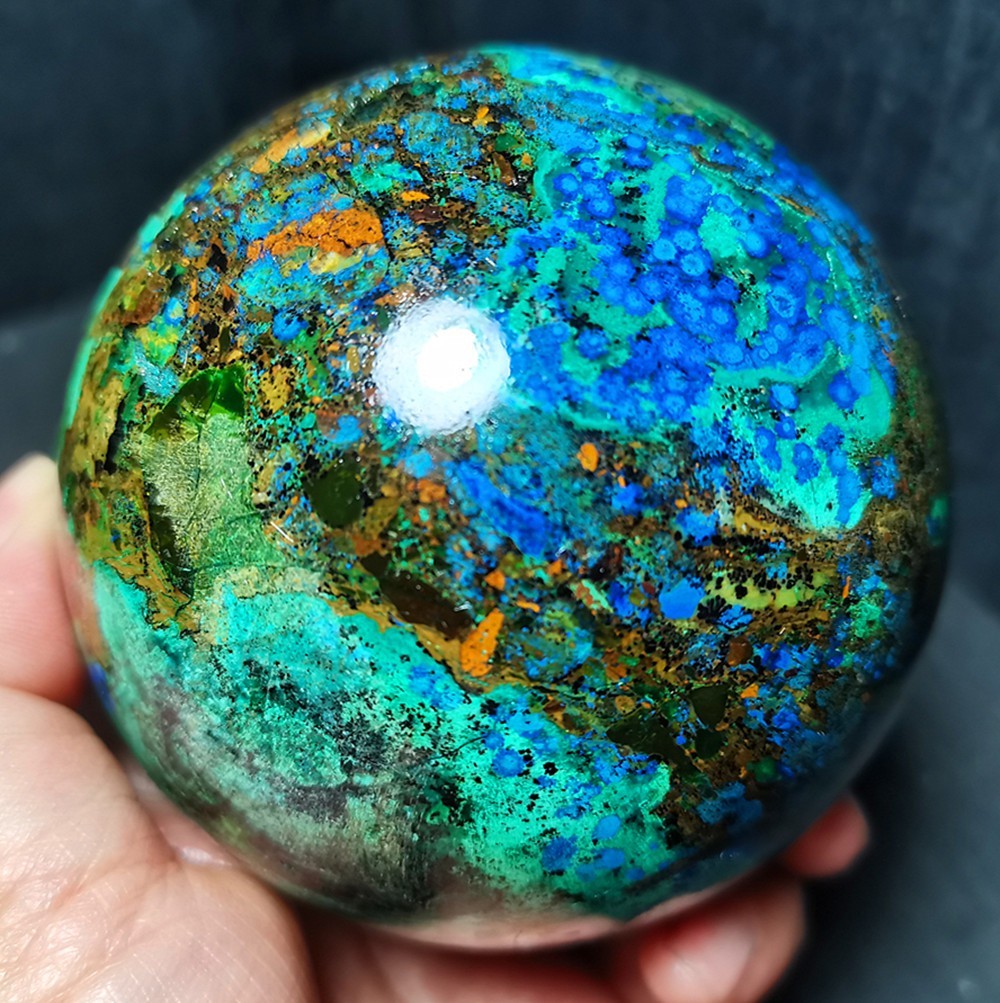 Rare 732.8G Natural Blue Copper Ore Phoenix Stone Agate Symbiotic Healing A49